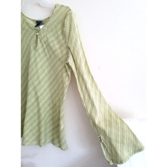 Brand NEW Diagonal stripe line women ladies top blouse shirt L - Picture 2 of 4